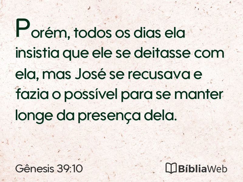 Gênesis 39:10 em imagem para compartilhar