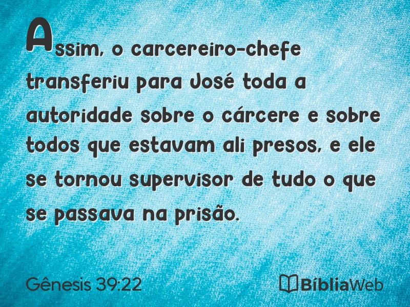 Gênesis 39:22 em imagem para compartilhar