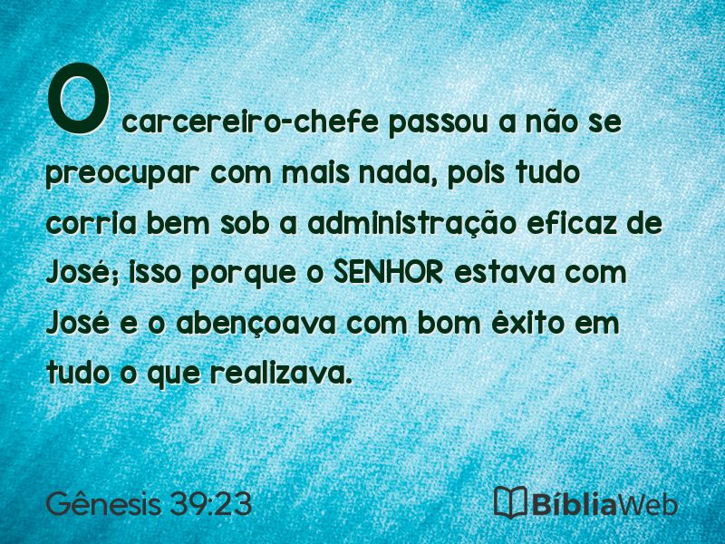 Gênesis 39:23 em imagem para compartilhar