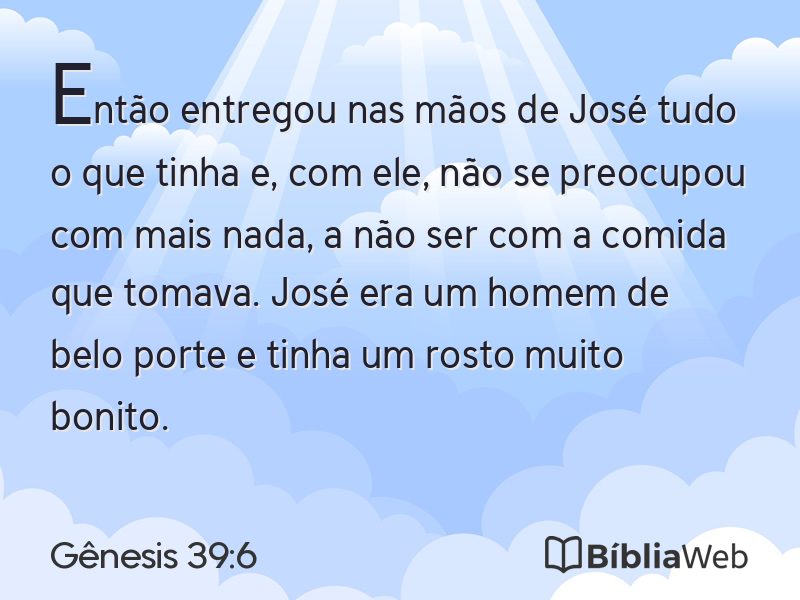 Gênesis 39:6 em imagem para compartilhar