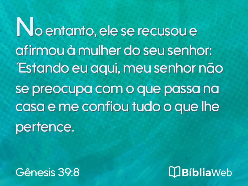 Gênesis 39:8 em imagem para compartilhar