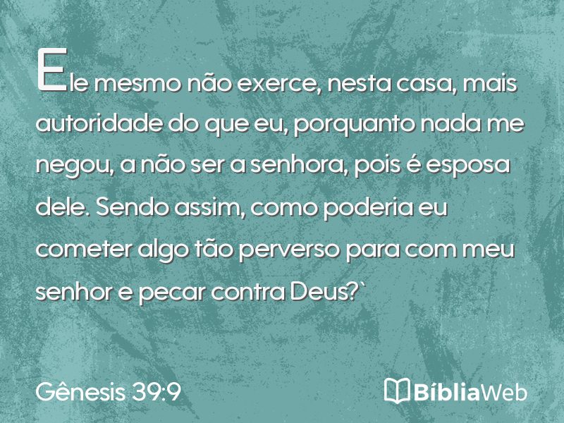 Gênesis 39:9 em imagem para compartilhar