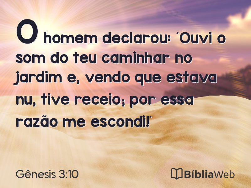 Gênesis 3:10 em imagem para compartilhar