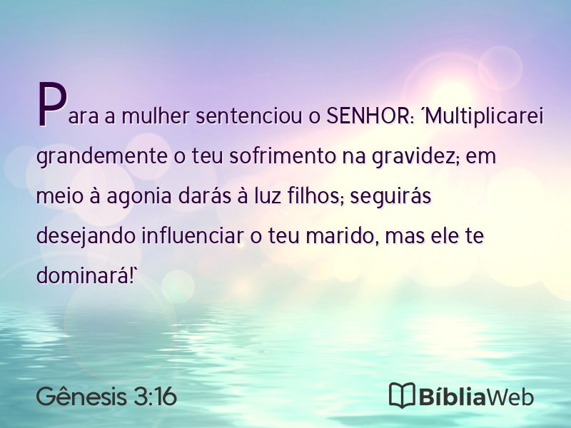 Gênesis 3:16 em imagem para compartilhar