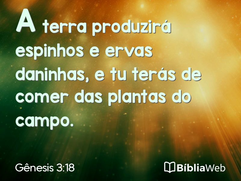 Gênesis 3:18 em imagem para compartilhar