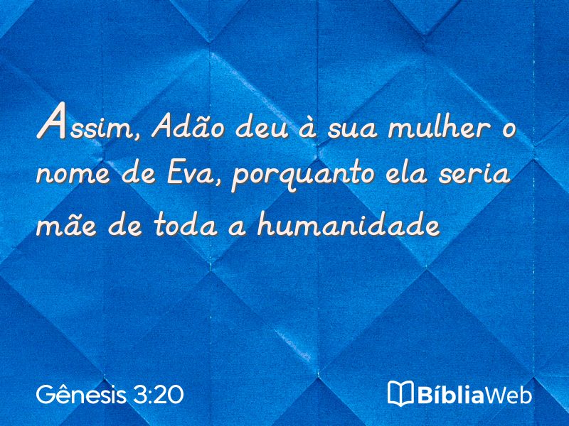 Gênesis 3:20 em imagem para compartilhar