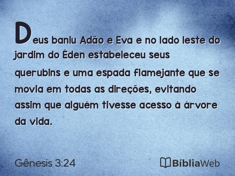 Gênesis 3:24 em imagem para compartilhar