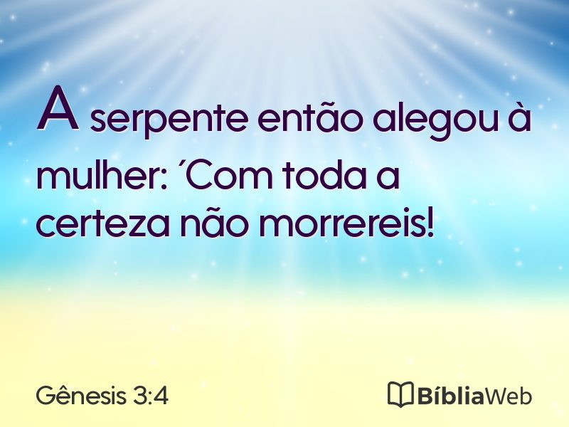 Gênesis 3:4 em imagem para compartilhar