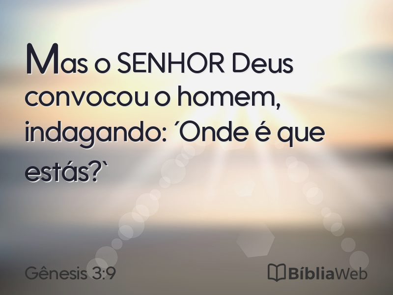 Gênesis 3:9 em imagem para compartilhar
