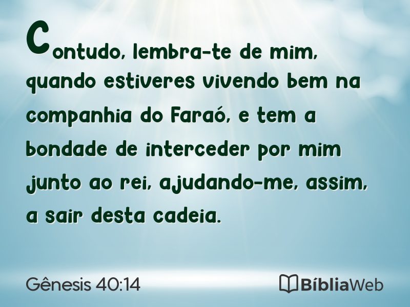 Gênesis 40:14 em imagem para compartilhar