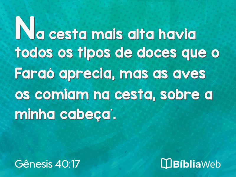 Gênesis 40:17 em imagem para compartilhar