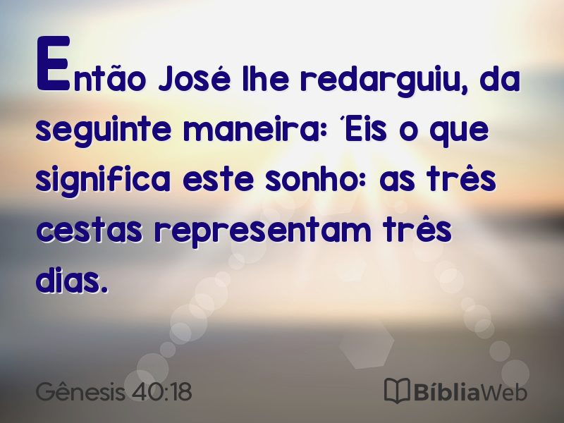 Gênesis 40:18 em imagem para compartilhar