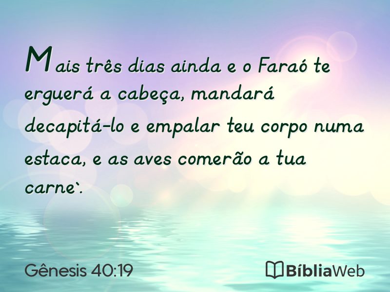 Gênesis 40:19 em imagem para compartilhar