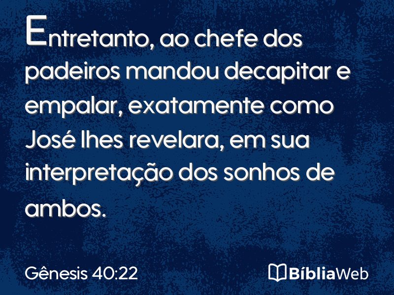 Gênesis 40:22 em imagem para compartilhar