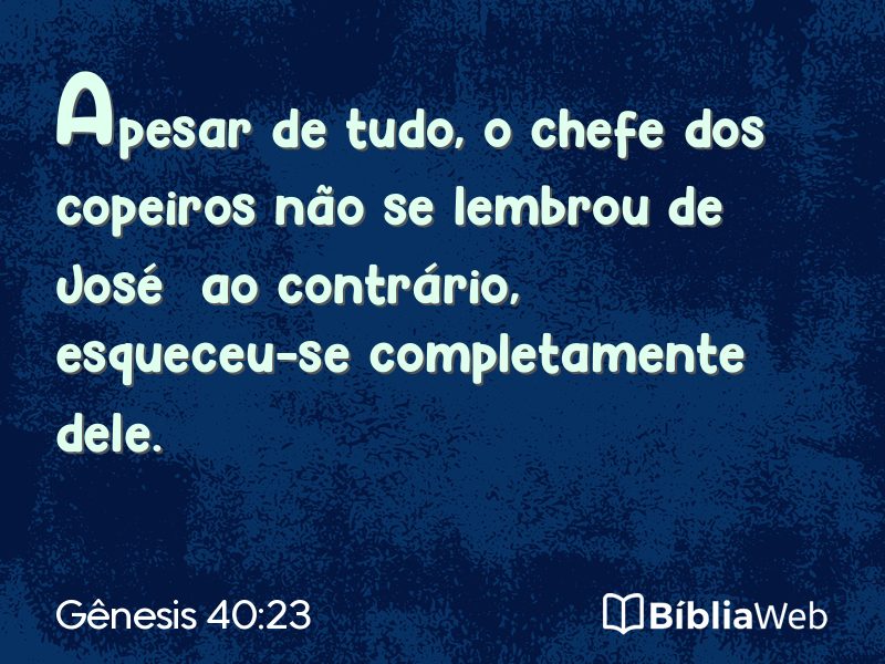 Gênesis 40:23 em imagem para compartilhar