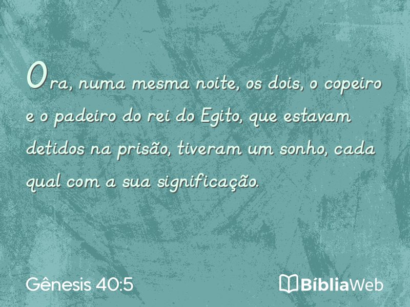 Gênesis 40:5 em imagem para compartilhar