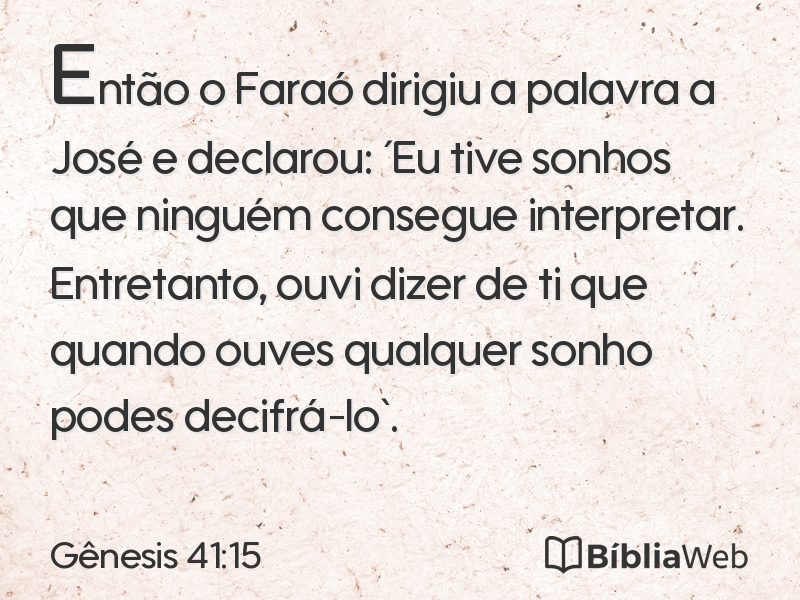 Gênesis 41:15 em imagem para compartilhar