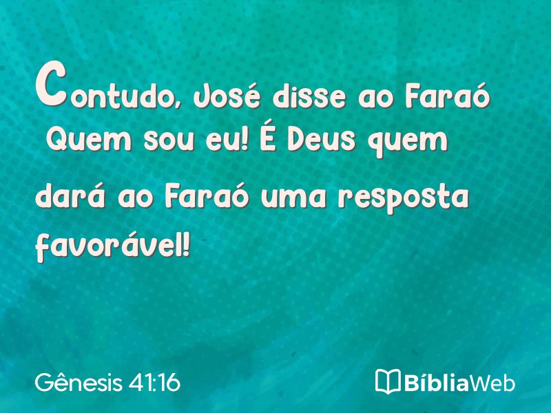 Gênesis 41:16 em imagem para compartilhar