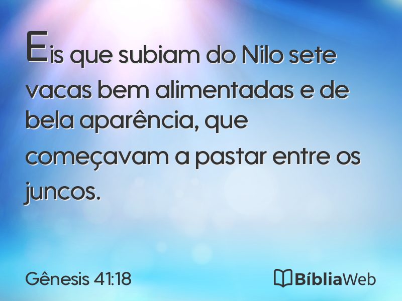 Gênesis 41:18 em imagem para compartilhar