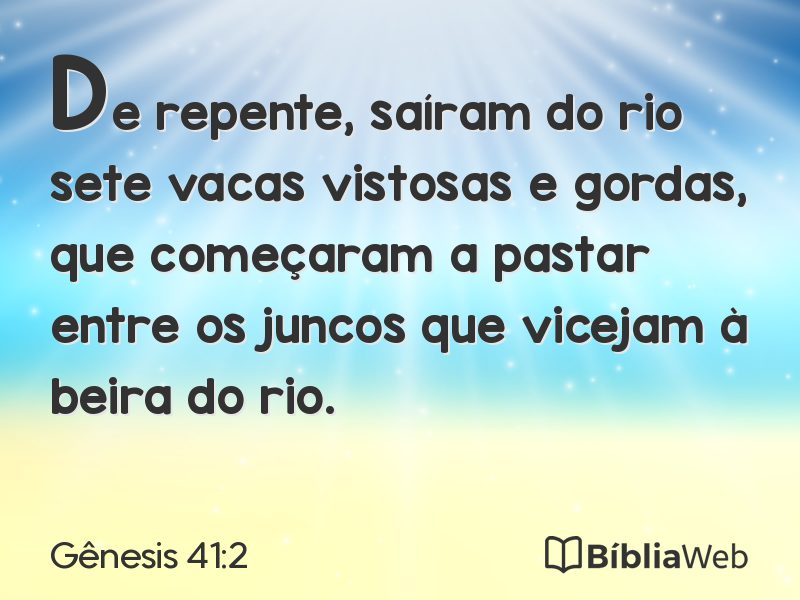 Gênesis 41:2 em imagem para compartilhar