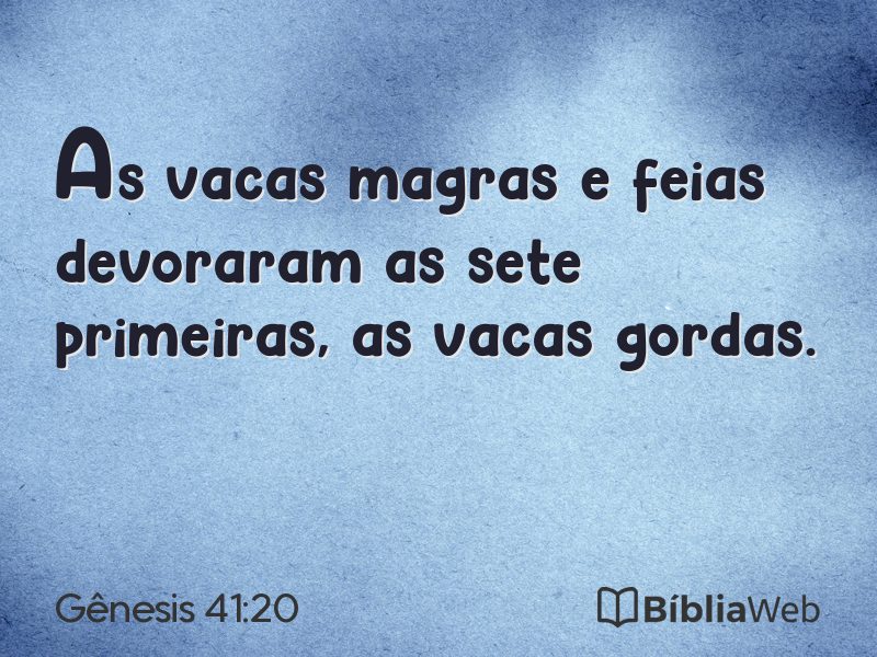Gênesis 41:20 em imagem para compartilhar