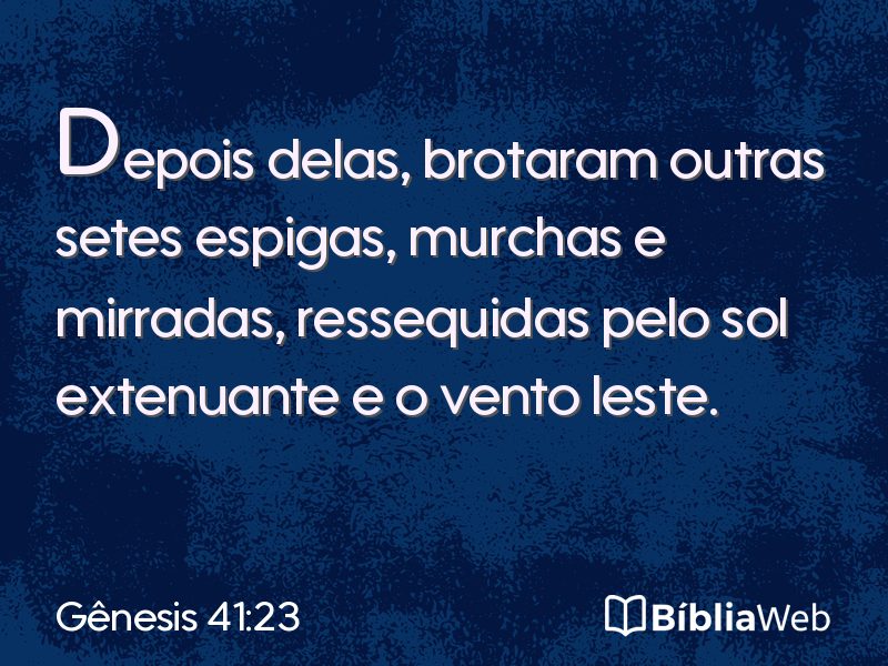 Gênesis 41:23 em imagem para compartilhar