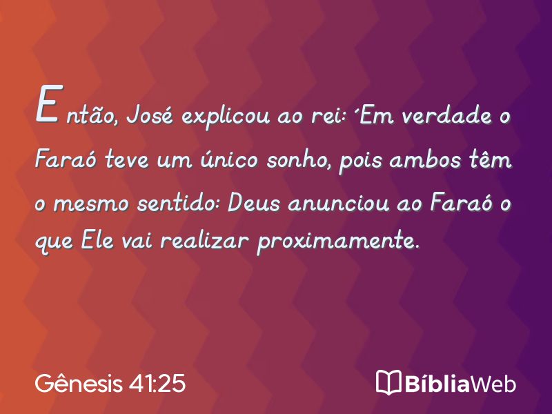 Gênesis 41:25 em imagem para compartilhar