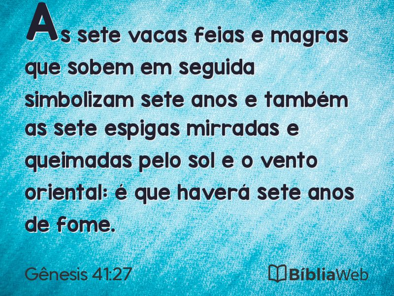 Gênesis 41:27 em imagem para compartilhar