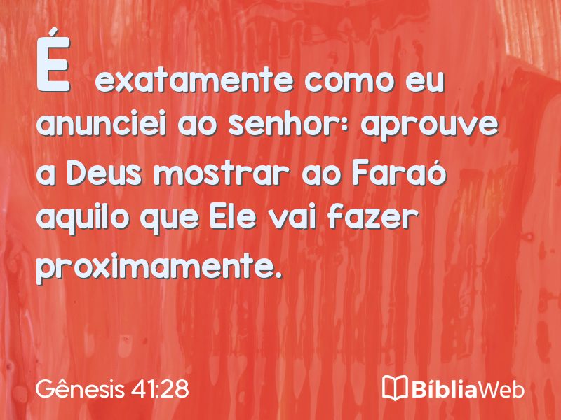 Gênesis 41:28 em imagem para compartilhar