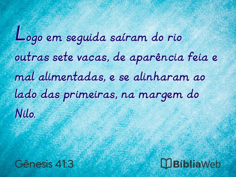 Gênesis 41:3 em imagem para compartilhar