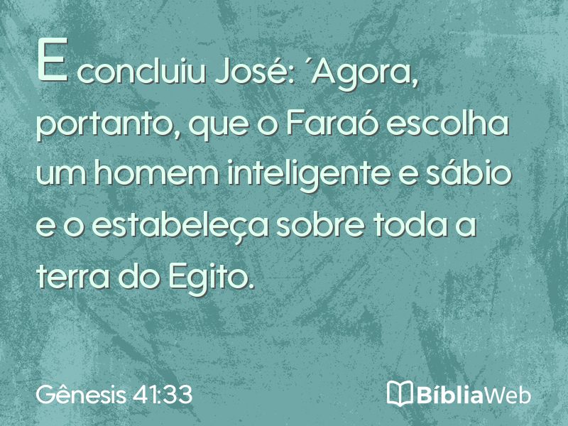 Gênesis 41:33 em imagem para compartilhar