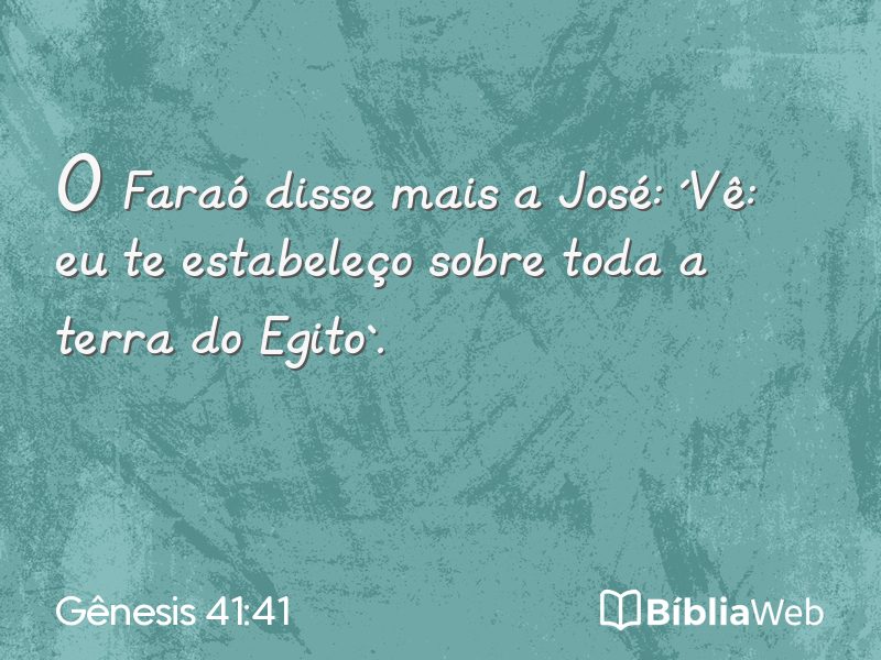 Gênesis 41:41 em imagem para compartilhar
