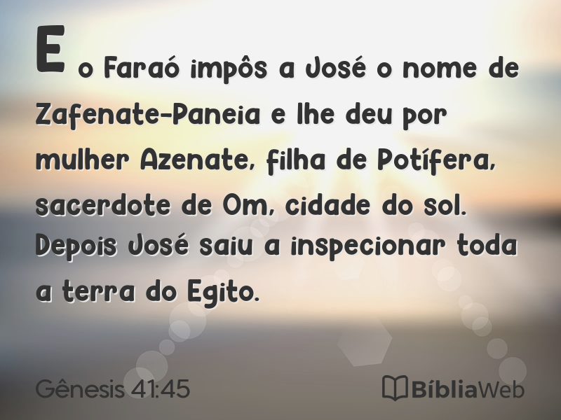 Gênesis 41:45 em imagem para compartilhar