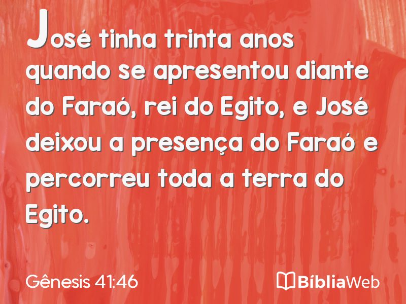 Gênesis 41:46 em imagem para compartilhar