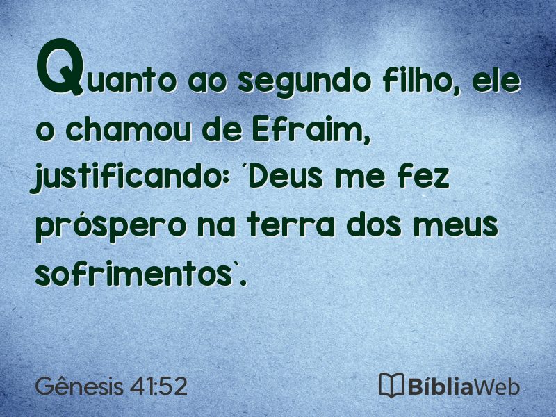 Gênesis 41:52 em imagem para compartilhar