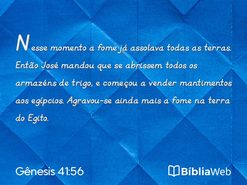 Gênesis 41:56 em imagem para compartilhar