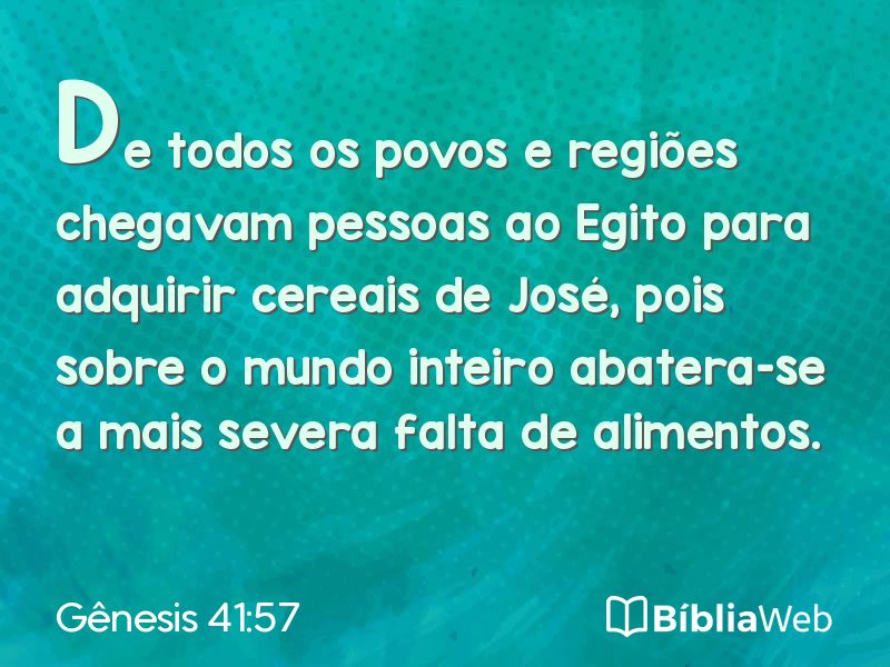 Gênesis 41:57 em imagem para compartilhar