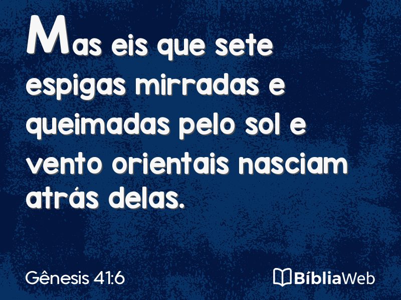 Gênesis 41:6 em imagem para compartilhar