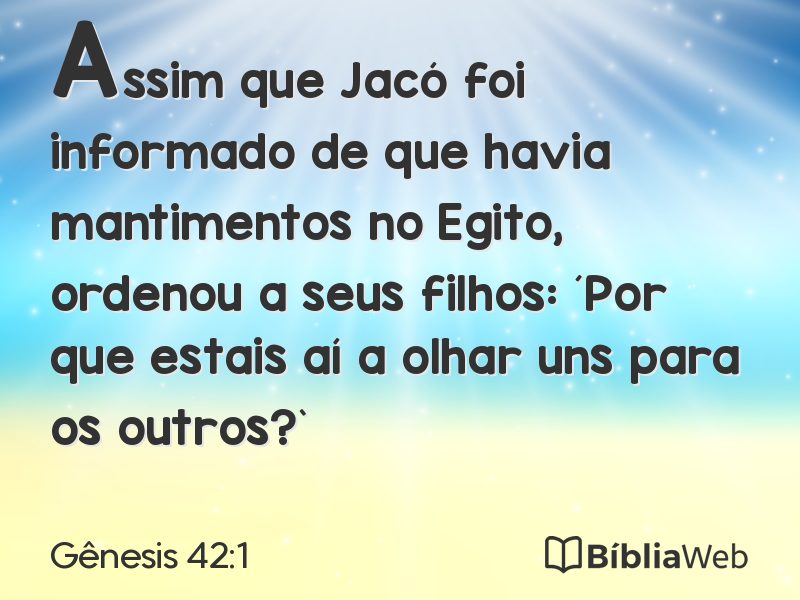 Gênesis 42:1 em imagem para compartilhar