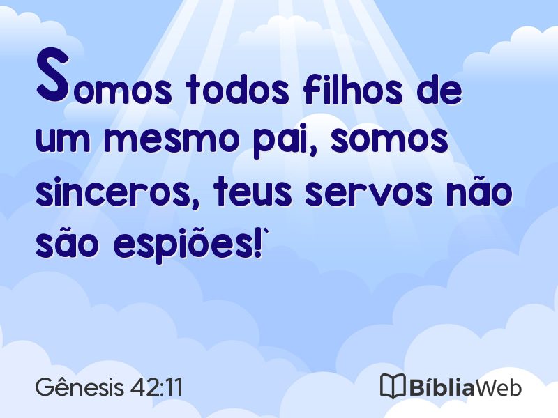 Gênesis 42:11 em imagem para compartilhar