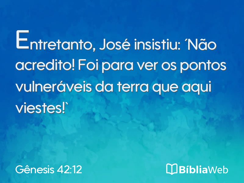 Gênesis 42:12 em imagem para compartilhar
