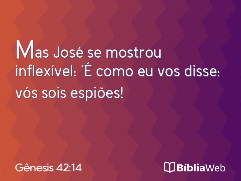 Gênesis 42:14 em imagem para compartilhar