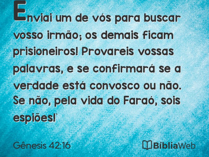 Gênesis 42:16 em imagem para compartilhar