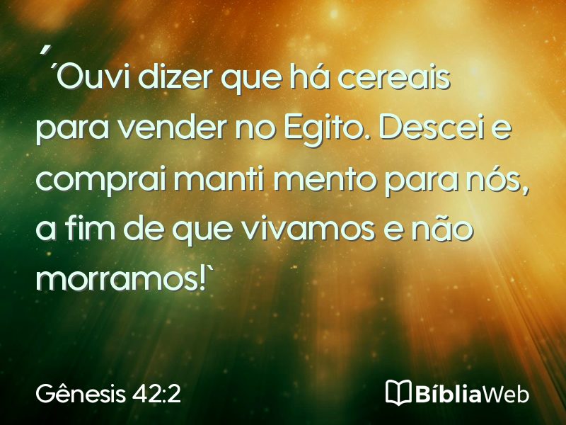 Gênesis 42:2 em imagem para compartilhar