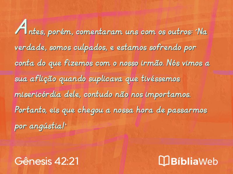 Gênesis 42:21 em imagem para compartilhar