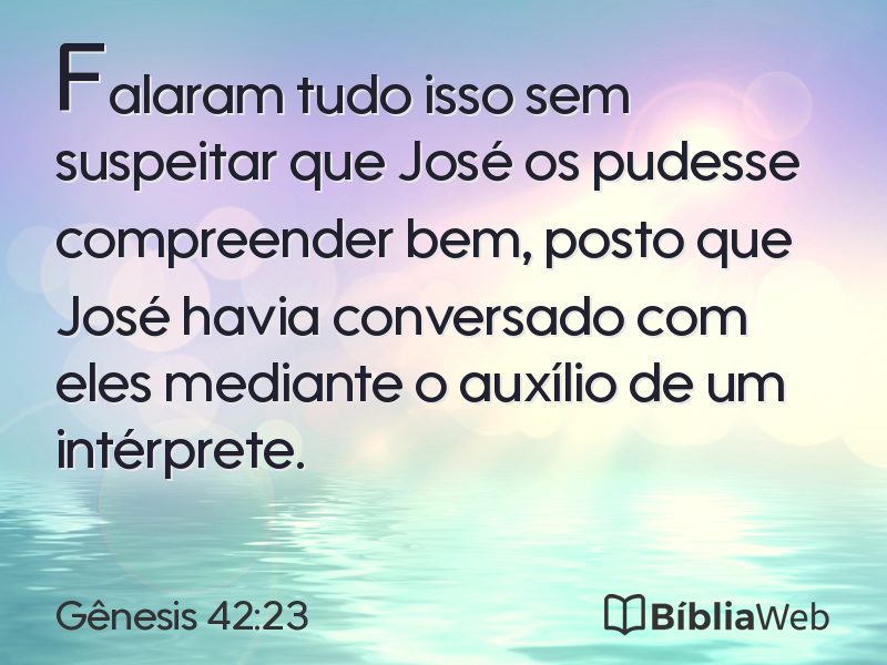 Gênesis 42:23 em imagem para compartilhar