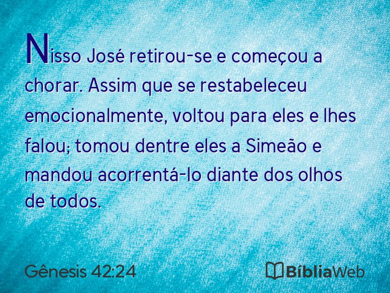 Gênesis 42:24 em imagem para compartilhar