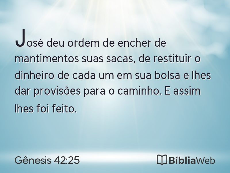 Gênesis 42:25 em imagem para compartilhar