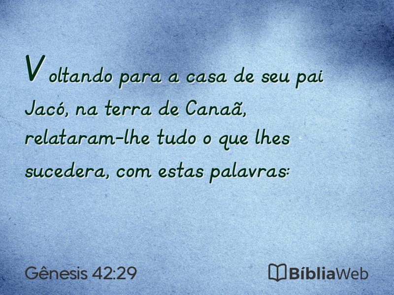 Gênesis 42:29 em imagem para compartilhar
