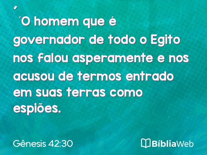 Gênesis 42:30 em imagem para compartilhar
